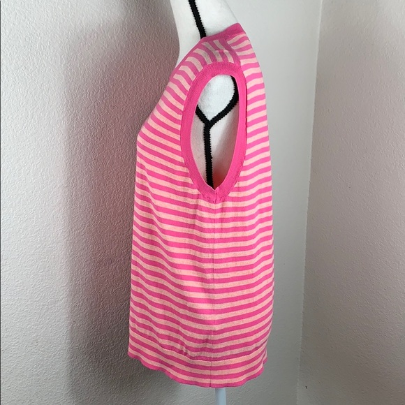 J.Crew pink striped sleeveless top - Picture 3 of 5